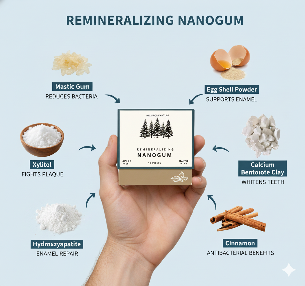 Remineralizing NanoGum
